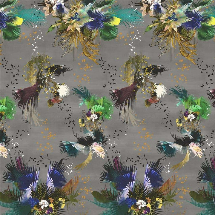 Oiseau Fleur-behang-Tapete-Designers Guild-Graphite-Set-PCL7031/02-Selected Wallpapers