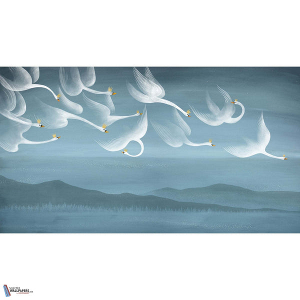 Onze Cygnes Sauvages-Tapete-Les Dominotiers-Selected Wallpapers