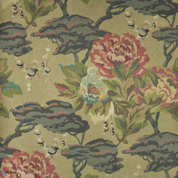Paeonia-Wallpaper-1838 wallcoverings-Lacquer Gold-Roll-2311-170-02-Selected Wallpapers