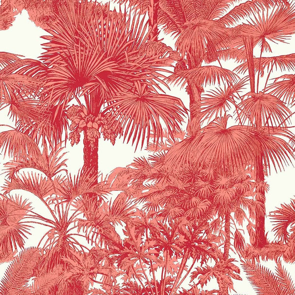 Palm Botanical-Behang-Thibaut-Coral-Rol-T10105-Selected Wallpapers