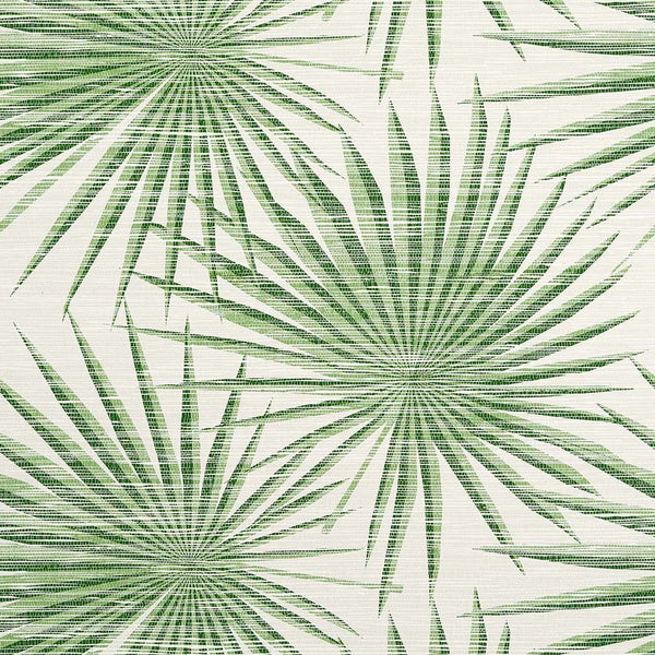 Palm Frond-Behang-Thibaut-Green White-Rol-T10142-Selected Wallpapers