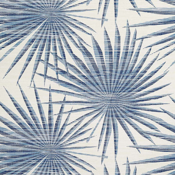 Palm Frond-Behang-Thibaut-Navy White-Rol-T10144-Selected Wallpapers