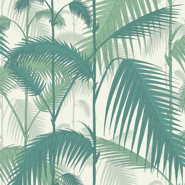 Palm Jungle-behang-Cole & Son-Teal & Viridian-Rol-95/1002-Selected Wallpapers