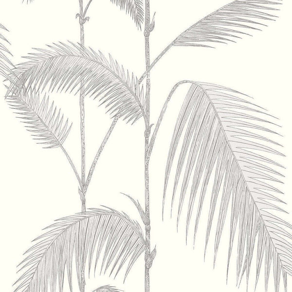 Palm Leaves-wallpaper-Cole & Son-Soft Grey-Roll-95/1008-Selected Wallpapers