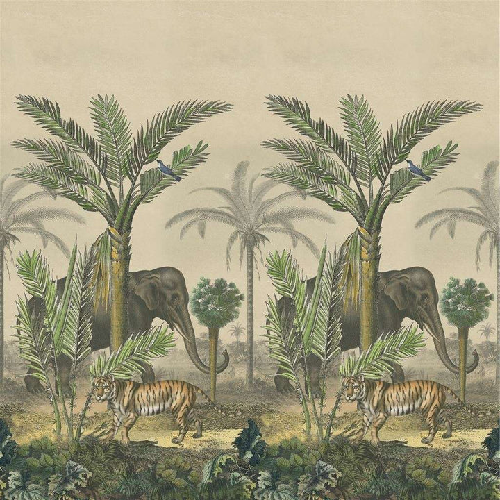 Palm Trail Scene 1 & 2-behang-Tapete-Designers Guild-Scene 1 | Sepia-Set-PJD6007/01-Selected Wallpapers