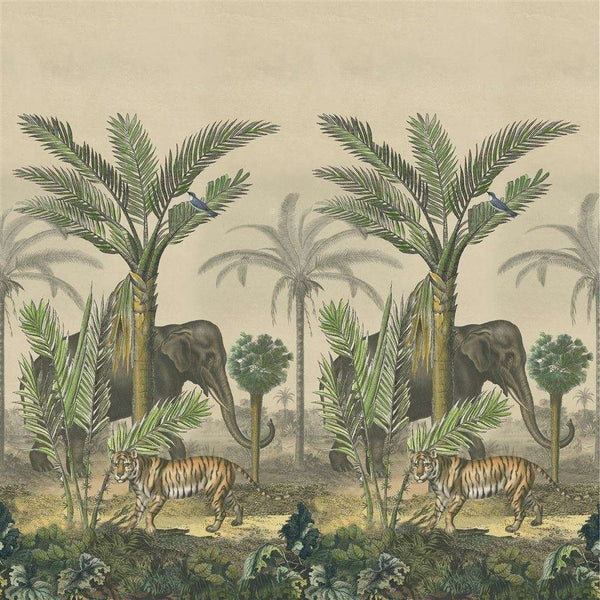 Palm Trail Scene 1 & 2-behang-Designers Guild-Scene 1 | Sepia-Set-PJD6007/01-Selected Wallpapers