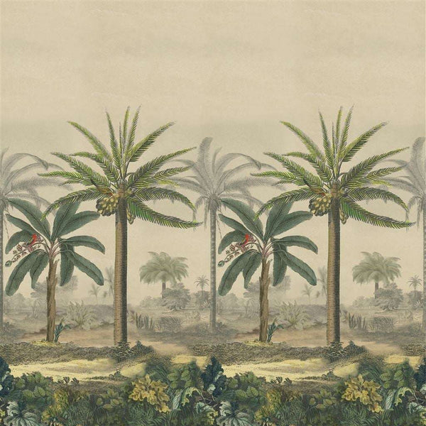Palm Trail Scene 1 & 2-behang-Designers Guild-Scene 2 | Sepia-Set-PJD6008/01-Selected Wallpapers