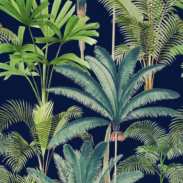 Palmeras-behang-Mind the Gap-Antraciet-300 cm (standaard)-WP20362-Selected Wallpapers