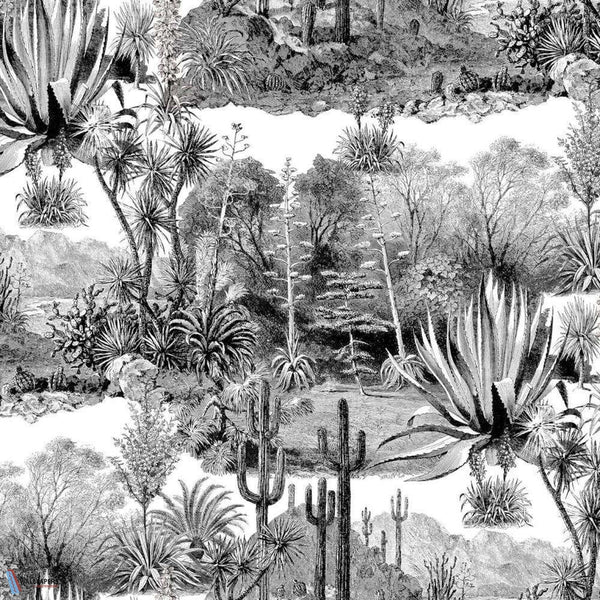Pampa-behang-Pierre Frey-Zwart/Wit-Meter (M1)-FP395001-Selected Wallpapers