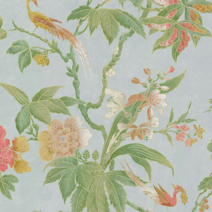 Paradise-behang-Tapete-Little Greene-Blue-Rol-0247PABLUEZ-Selected Wallpapers