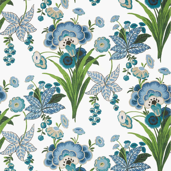 Pasadena-Behang-Thibaut-Blue and green-Rol-T20851-Selected Wallpapers