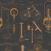 Patents-behang-Mind the Gap-Bruin-300 cm (standaard)-WP20048-Selected Wallpapers