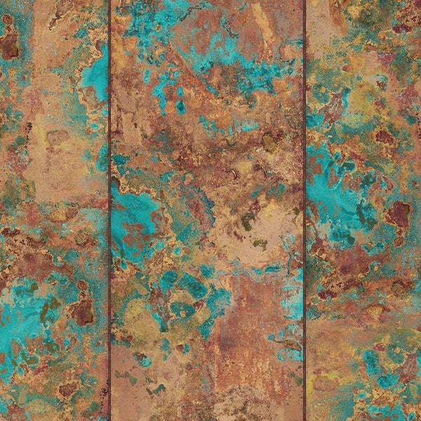 Patina Glaze-behang-Muance-28-Metallic Copper-MU11028-Selected Wallpapers