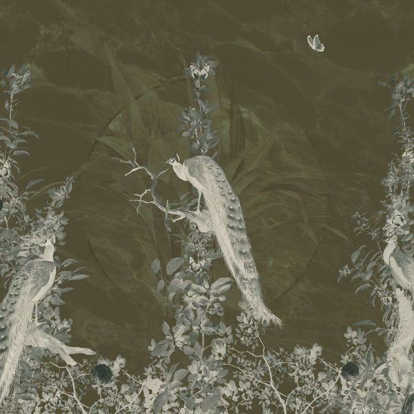 Peacock Forest-behang-Muance-42-Textured Vinyl-MU13042-Selected Wallpapers