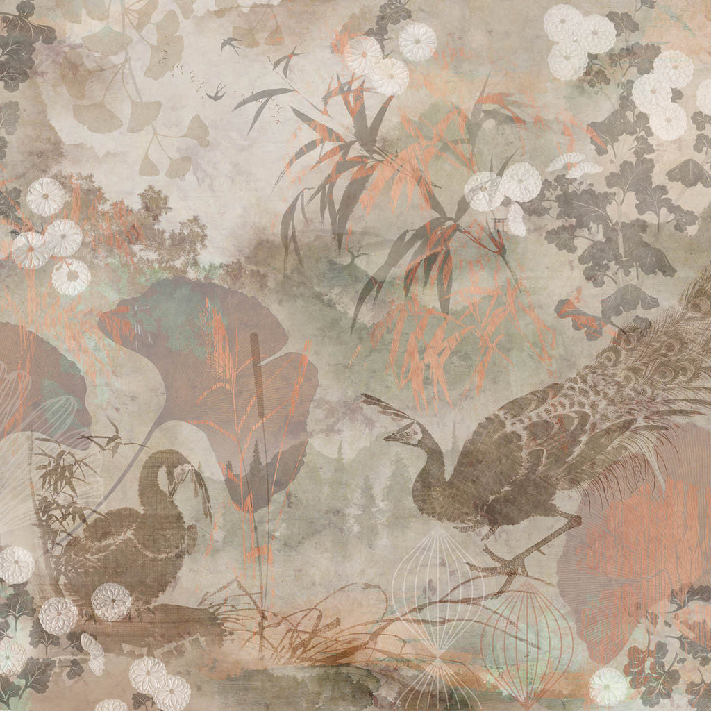 Peacock Garden-Behang-Tapete-Presence-Skylight-Silk Vinyl-PS105/05-Selected Wallpapers