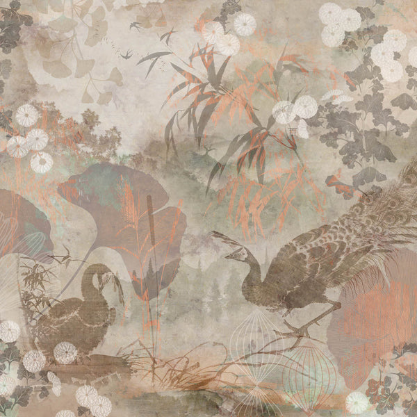 Peacock Garden-Behang-Presence-Skylight-Silk Vinyl-PS105/05-Selected Wallpapers
