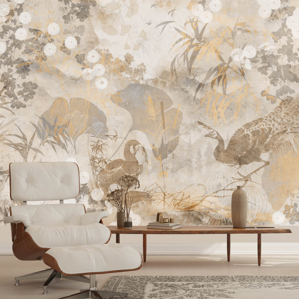 Peacock Garden-Behang-Tapete-Presence-Selected Wallpapers