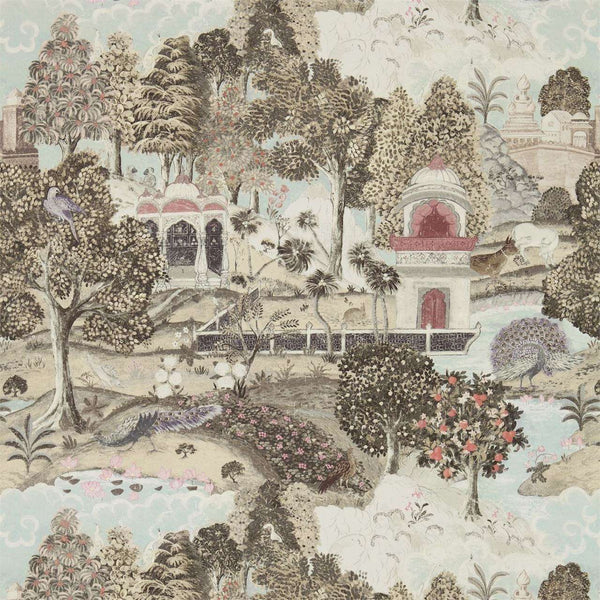 Peacock Garden-behang-Zoffany-Linen/Silver-Meter (M1)-311742-Selected Wallpapers