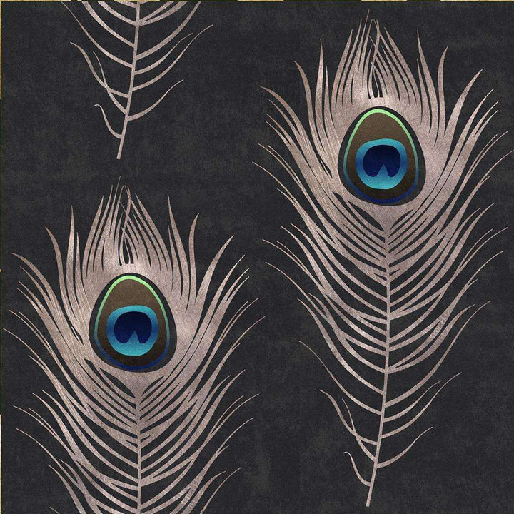 Peacock-behang-Tapete-Mind the Gap-Zwart/Blauw-300 cm (standaard)-WP20230-Selected Wallpapers