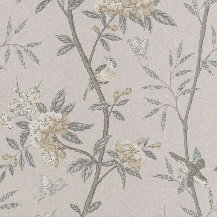 Peony & Blossom-behang-Tapete-GP&J Baker-Dove/Silver-Rol-BW45066.1-Selected Wallpapers