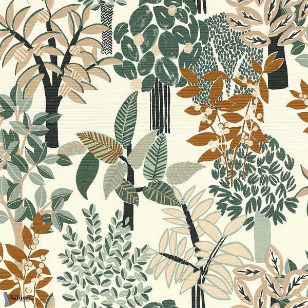 Peradeniya-Wallpaper-Casamance-Blanc/Emeraude-Roll-75940202-Selected Wallpapers