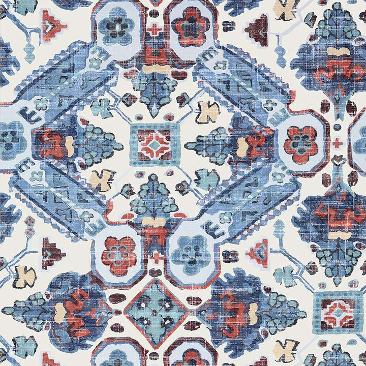 Persian Carpet-Behang-Tapete-Thibaut-Bleu and White-Rol-T10824-Selected Wallpapers