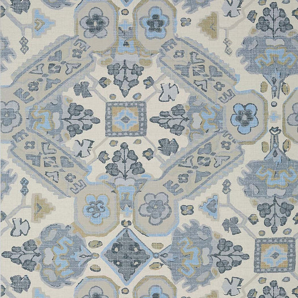 Persian Carpet-Behang-Thibaut-Grey and Beige-Rol-T10828-Selected Wallpapers