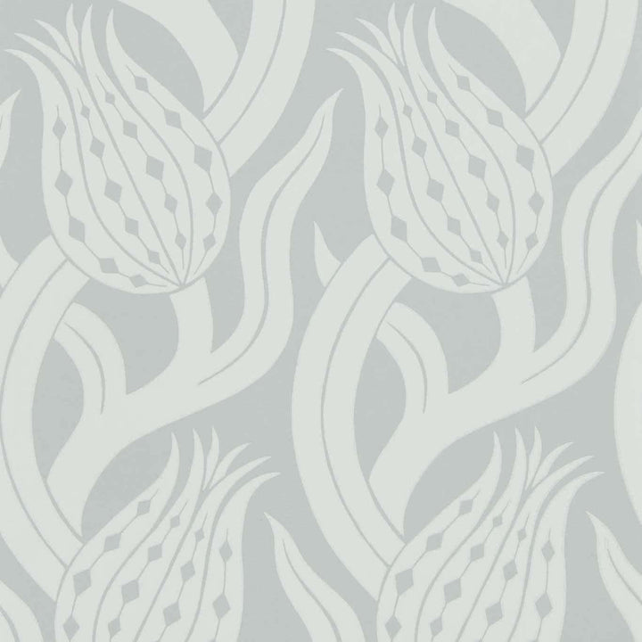 Persian Tulip-behang-Tapete-Zoffany-Quartz Grey-Rol-312995-Selected Wallpapers