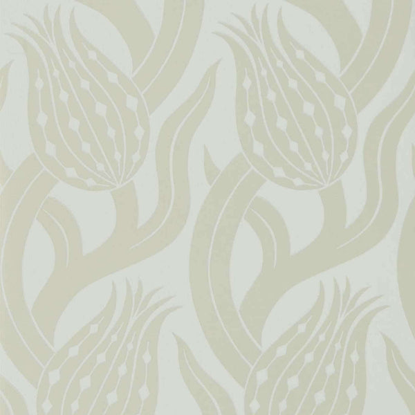 Persian Tulip-behang-Zoffany-Silver-Rol-312998-Selected Wallpapers