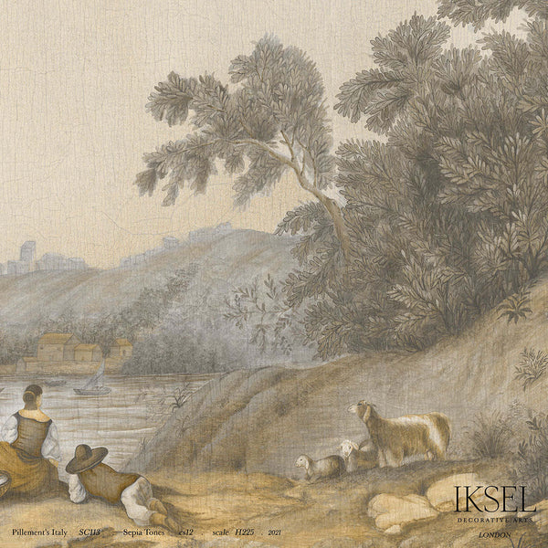 Pillement's Italy-behang-Iksel-Sepia Tones-225 cm-SC113_CS12-Selected Wallpapers
