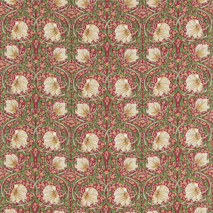 Pimpernel stof-Fabric-Tapete-Morris & Co-Red/Thyme-Meter (M1)-226723-Selected Wallpapers