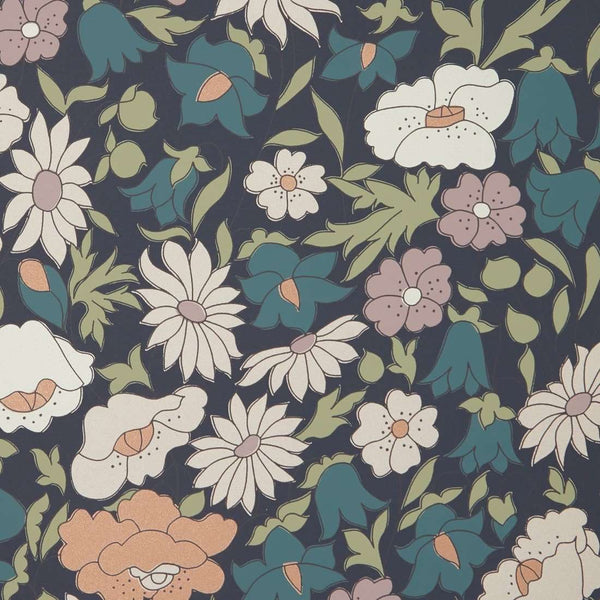 Poppy Meadowfield-Behang-Liberty-Pewter Blue-Rol-07221001N-Selected Wallpapers