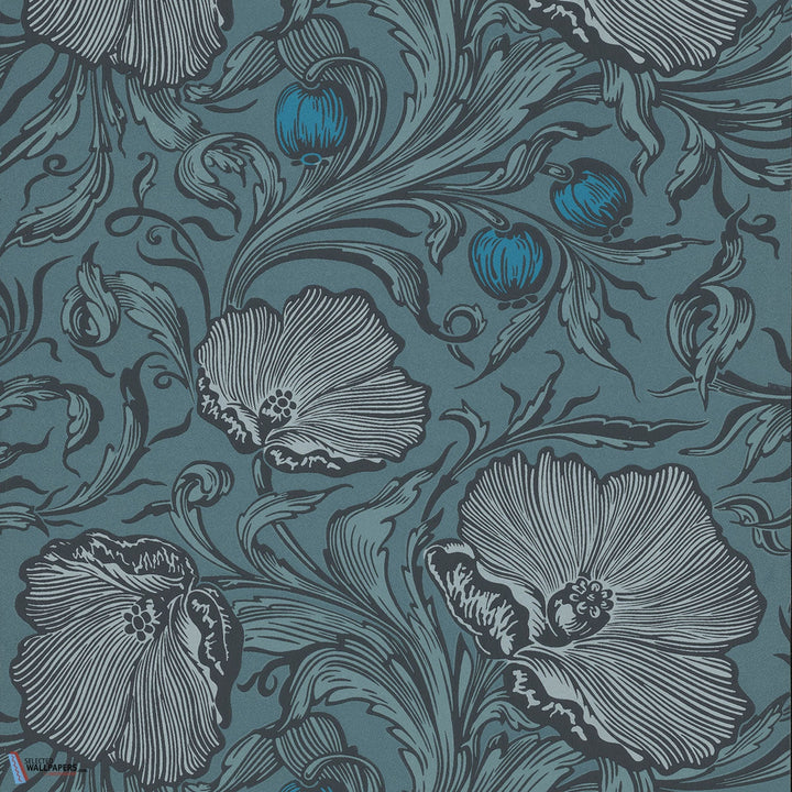 Poppy Trail-behang-Tapete-Little Greene-Air Force Blue-Rol-0263PTAIRFO-Selected Wallpapers