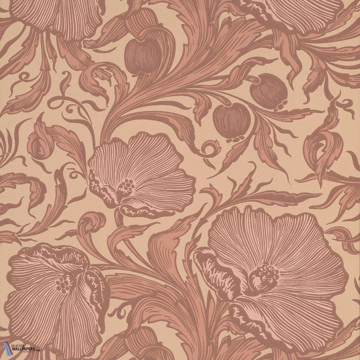 Poppy Trail-behang-Tapete-Little Greene-Masquerade-Rol-0263PTMASQU-Selected Wallpapers