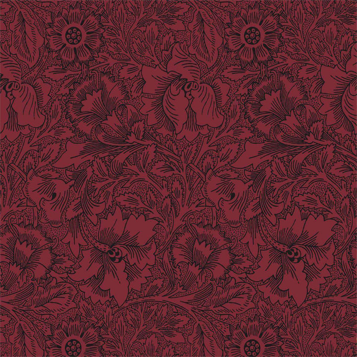 Poppy-behang-Tapete-Morris & Co-Claret-Rol-216956-Selected Wallpapers
