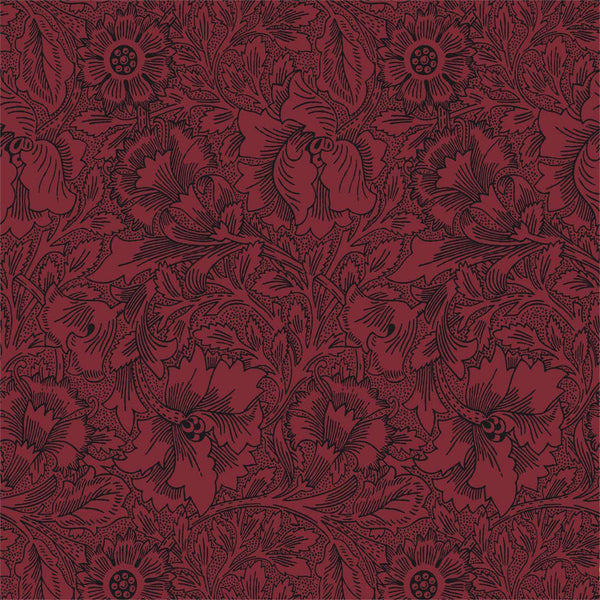 Poppy-wallpaper-Morris & Co-Claret-Roll-216956-Selected Wallpapers