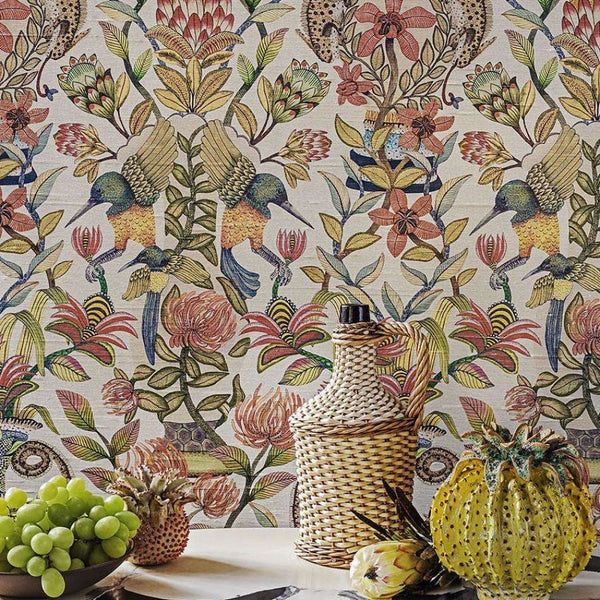 Protea Garden Silk-Behang-Tapete-Cole & Son-Selected Wallpapers