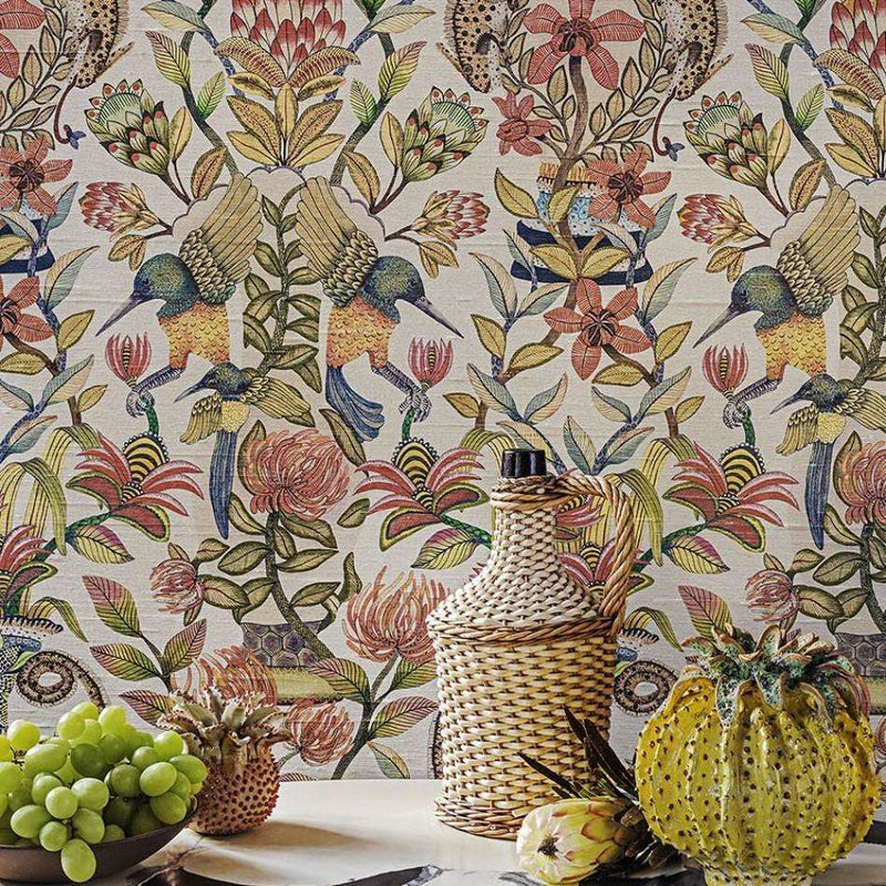 Protea Garden Silk Tapete von Cole & Son