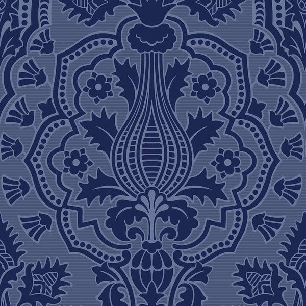 Pugin Palace Flock-behang-Cole & Son-Dark Hyacinth-Rol-116/9033-Selected Wallpapers