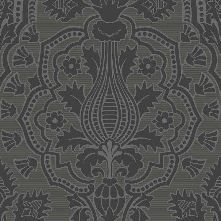 Pugin Palace Flock-behang-Tapete-Cole & Son-Charcoal-Rol-116/9035-Selected Wallpapers