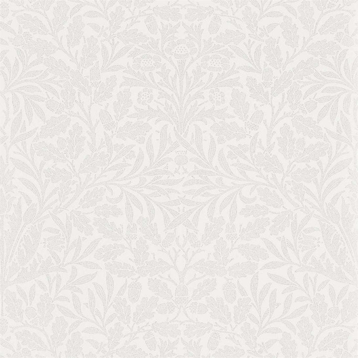 Pure Acorn-behang-Tapete-Morris & Co-Chalk/Silver-Rol-216043-Selected Wallpapers