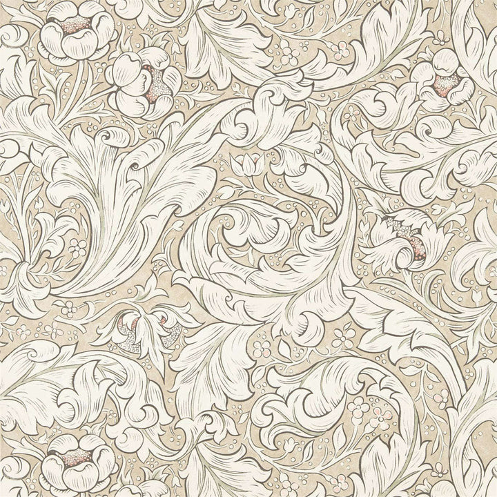 Pure Bachelors Button-behang-Tapete-Morris & Co-Linen/Coral-Rol-216051-Selected Wallpapers