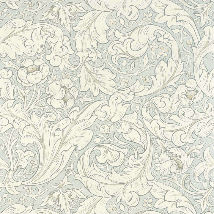 Pure Bachelor's Button-behang-Tapete-Morris & Co-Grey Blue-Rol-216554-Selected Wallpapers