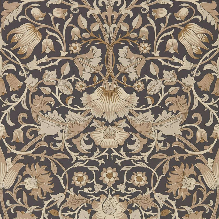 Pure Lodden-behang-Tapete-Morris & Co-Charcoal/Gold-Rol-216027-Selected Wallpapers
