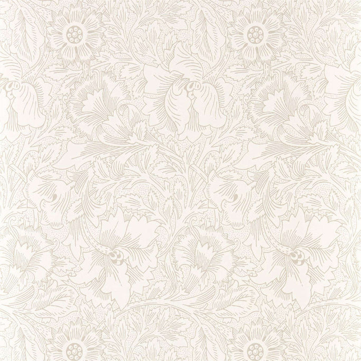 Pure Poppy-behang-Tapete-Morris & Co-Ecru/Stone-Rol-216034-Selected Wallpapers