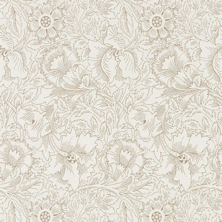 Pure Poppy-behang-Tapete-Morris & Co-Cream/Gold-Rol-216035-Selected Wallpapers