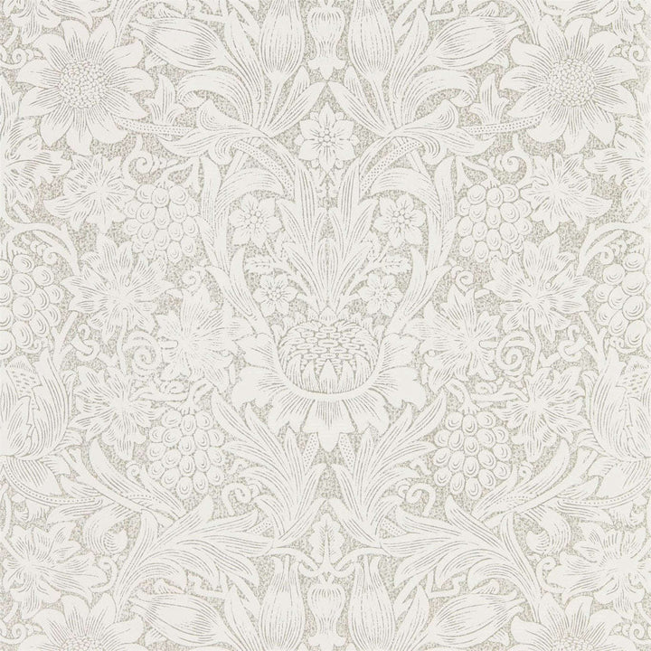 Pure Sunflower-behang-Tapete-Morris & Co-Chalk/Silver-Rol-216049-Selected Wallpapers