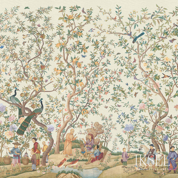 Qianlong Garden-behang-Iksel-Bone-225 cm-SC115_CS21-Selected Wallpapers