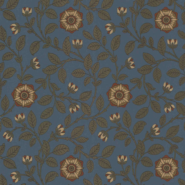 Richmond Green-behang-Little Greene-Revival Blue-Rol-0251RGREVIB-Selected Wallpapers