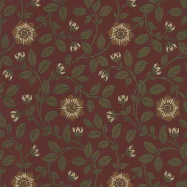 Richmond Green-behang-Little Greene-Revival Red-Rol-0251RGREVIR-Selected Wallpapers